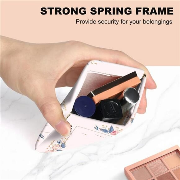 Small leather coin purse pouch mini change wallet cosmetic bag with initial J - Picture 6 of 8